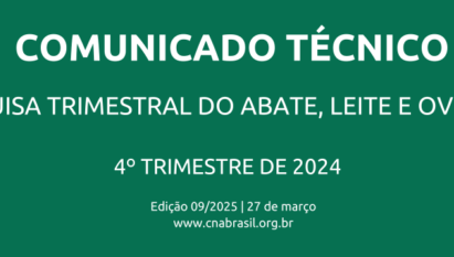Pesquisa Trimestral do Abate, Leite e Ovos Resultados do 4º trimestre de 2024